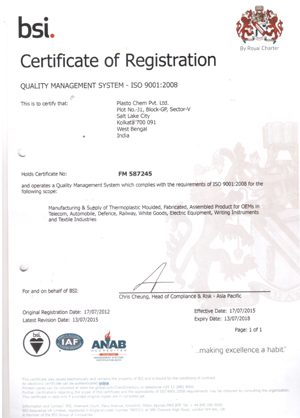 ISO 9001 certificate